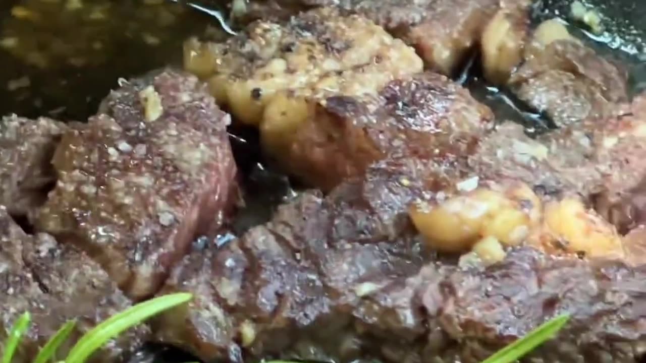 Enjoying a Fragrant, T-bone Steak in Nature