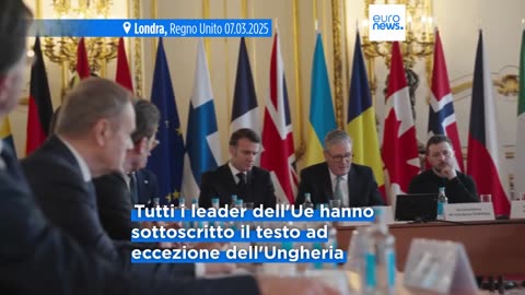NOTIZIE DAL MONDO UE:26 Paesi firmano la dichiarazione a sostegno dell'Ucraina,no dell'Ungheria.I leader dell'UE hanno rilasciato una dichiarazione congiunta in vista del vertice USA-Russia per ribadire il loro sostegno all'Ucraina