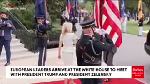 BREAKING NEWS_ European Leaders Arrive At The White For Summit On The Russia-Ukraine War