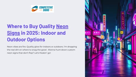 Where to Buy Quality Neon Signs in 2025 Indoor and Outdoor Options