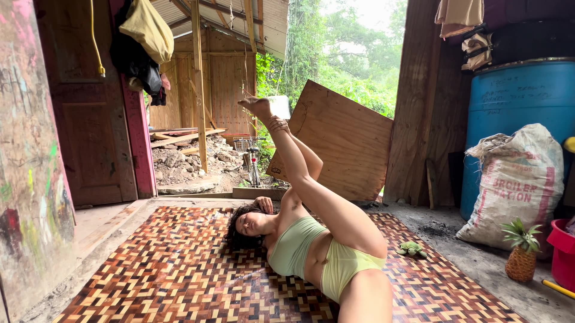 Simple morning yoga stretching