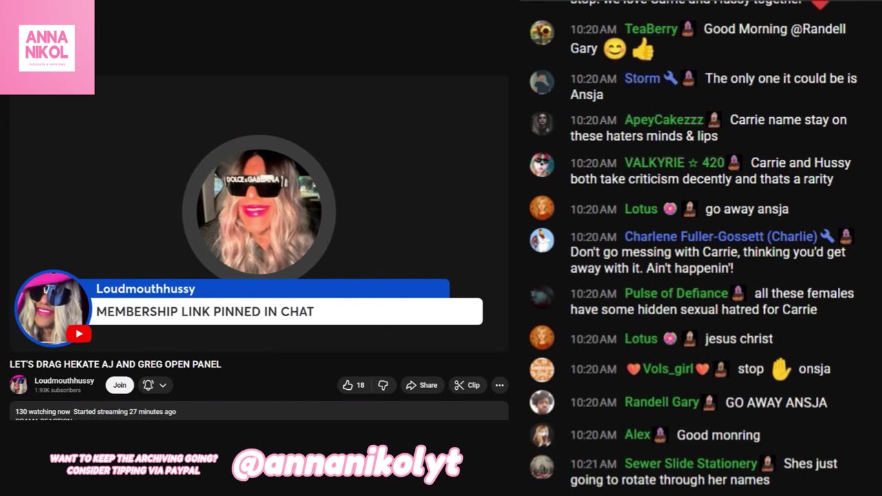 LoudMouthHussy Nov 3, 2025 'LET'S DRAG HEKATE AJ AND GREG OPEN PANEL'