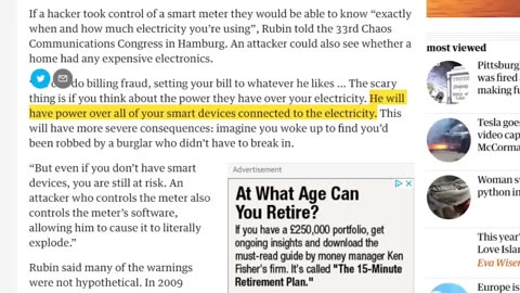 'Smart' Meters are another massive scam perpetrated on the general public.
