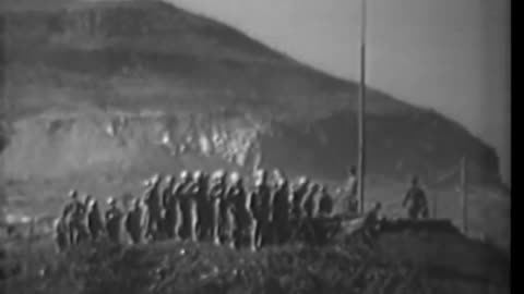 Flag officers attend fl... - Flag officers attend flag raising ceremonies on Iwo Jima - 428-npc-8876