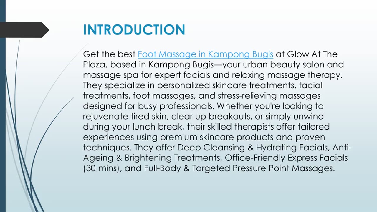 Get the best Foot Massage in Kampong Bugis