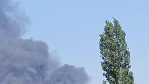 Heavy smoke is seen in northern Tehran, the Iranian capital