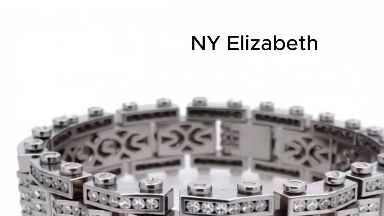 14K White Gold Wave Bracelet