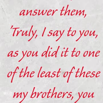 "The Least of These: Serving Christ Through Others" mat 25:40#shorts #youtubeshorts #ytshorts #yt