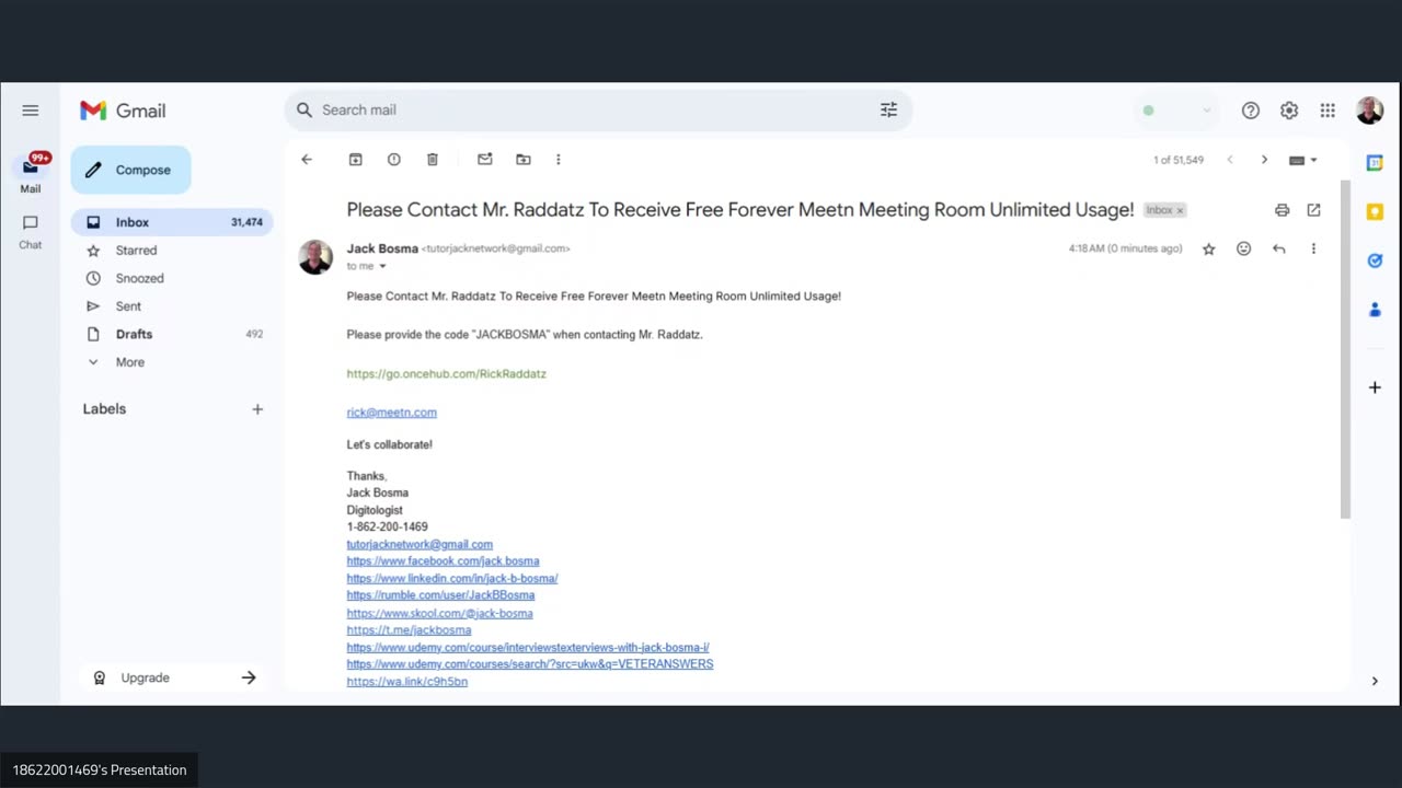 Please Contact Mr. Raddatz To Receive Free Forever Meetn Meeting Room Unlimited Usage!