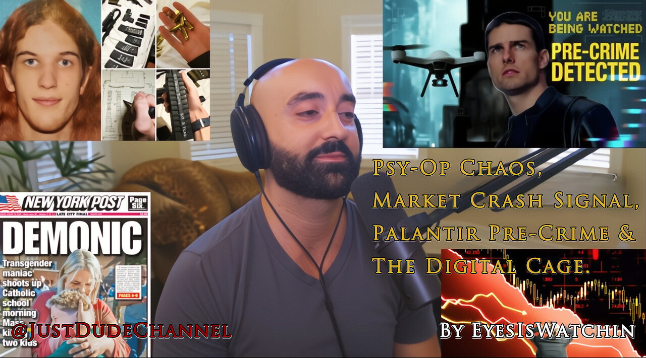 Psy-Op Chaos, Market Crash Signal, Palantir Pre-Crime & The Digital Cage | EyesIsWatchin