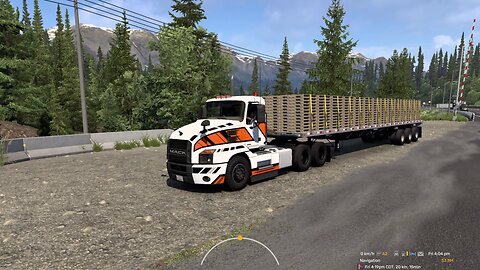 ATS, Uphill 7% grade, Mack Anthem, 25 t, automated manual transmission