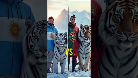 Messi Tiger vs Ronaldo Tiger #storytelling #shortsfeed