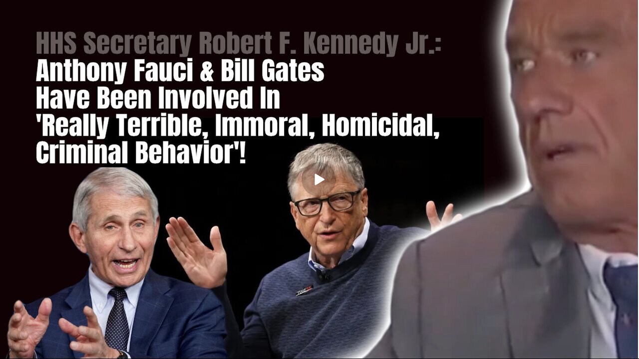 Fauci & Gates Have Been Involved In Really Terrible, Immoral, Homicidal, Criminal Behavior!