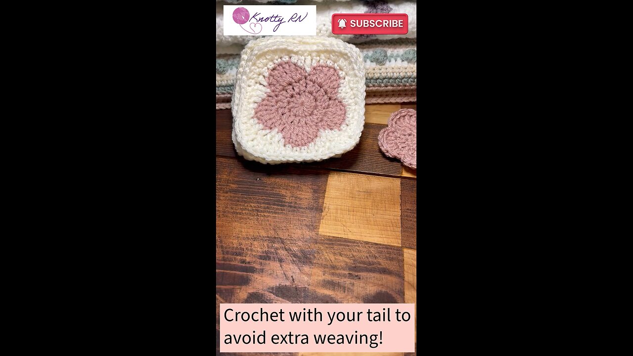 How to crochet with your tail to avoid weaving ends!