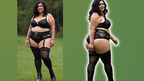 Plus Size Hot Woman in the Park