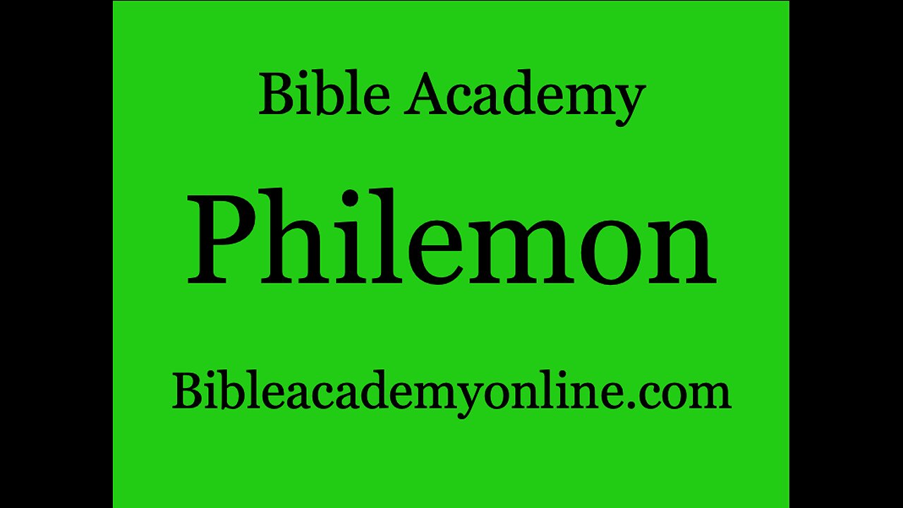 Philemon 1-7 Lesson 1