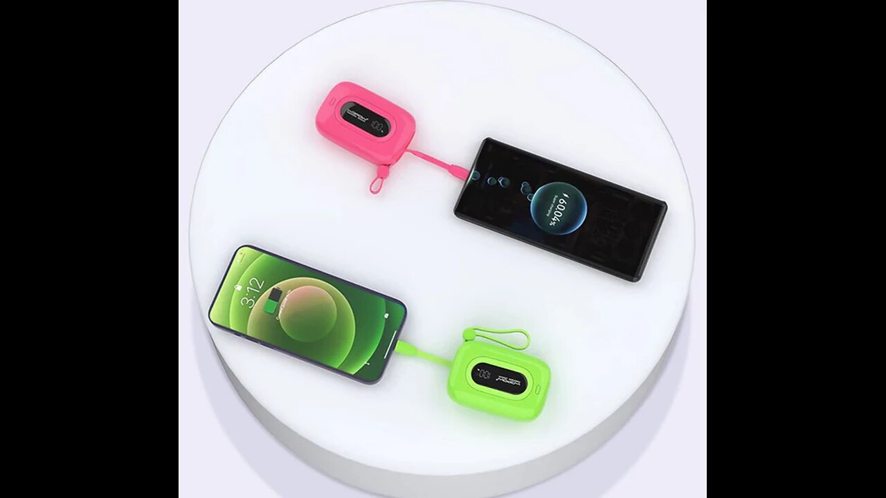 10000mAh Built-in Dual Cable Power Bank