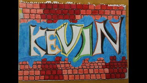 Graffiti made inside designed bricks