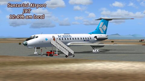 RE Flights EP38 - Santorini, GR to Barcelona, Spain (TU-134Mo)