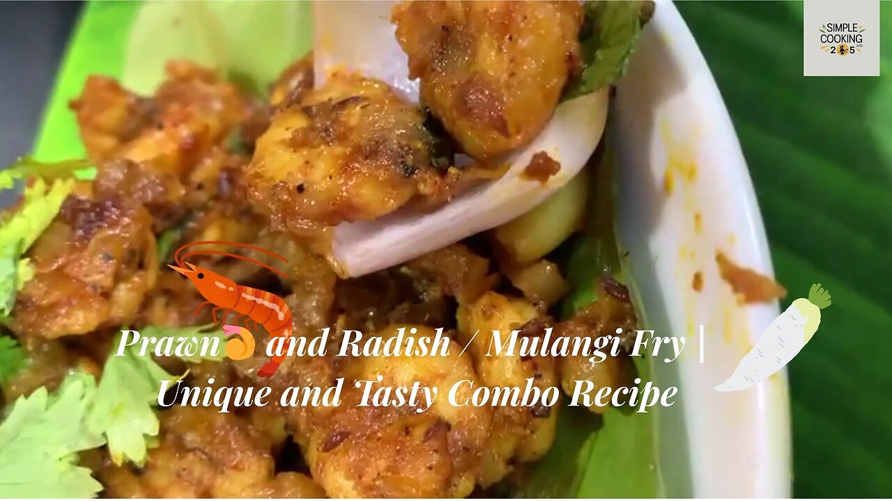 Prawn and Radish Fry | Unique and Tasty Combo Recipe