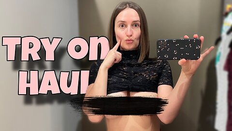 [4K] See-Through Try On Haul | Black Blouse Transparent with Klara Si