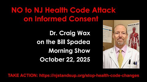 NO to NJ Health Code Attack on Informed Consent