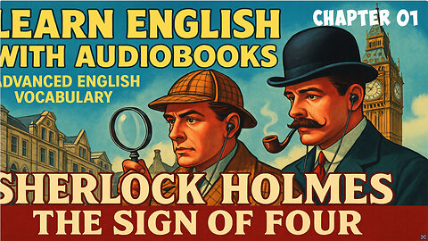 Live English Audiobook: "Sign of Four" Ch. 1 – Advanced Vocab! #LearnEnglish