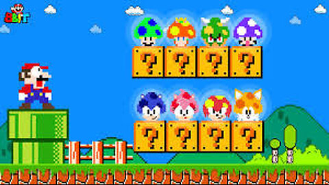 Super Mario Bros. but there are more Custom Mushroom Mario and Sonic Characters! - Game Animation