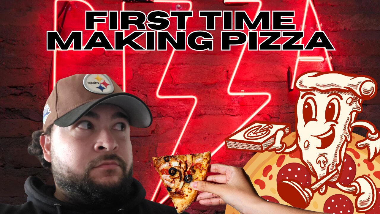 Its my first time 👀 .. making pizza 🍕