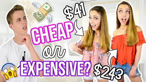 BROTHER GUESSES CHEAP VS EXPENSIVE OUTFITS!! Shopping Challenge