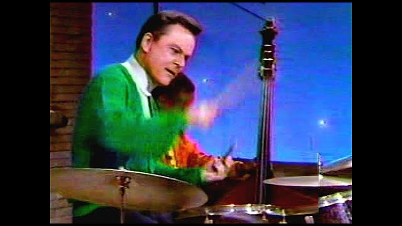 Bob Crane ( Col. Hogan ) on drums. Smothers Brothers