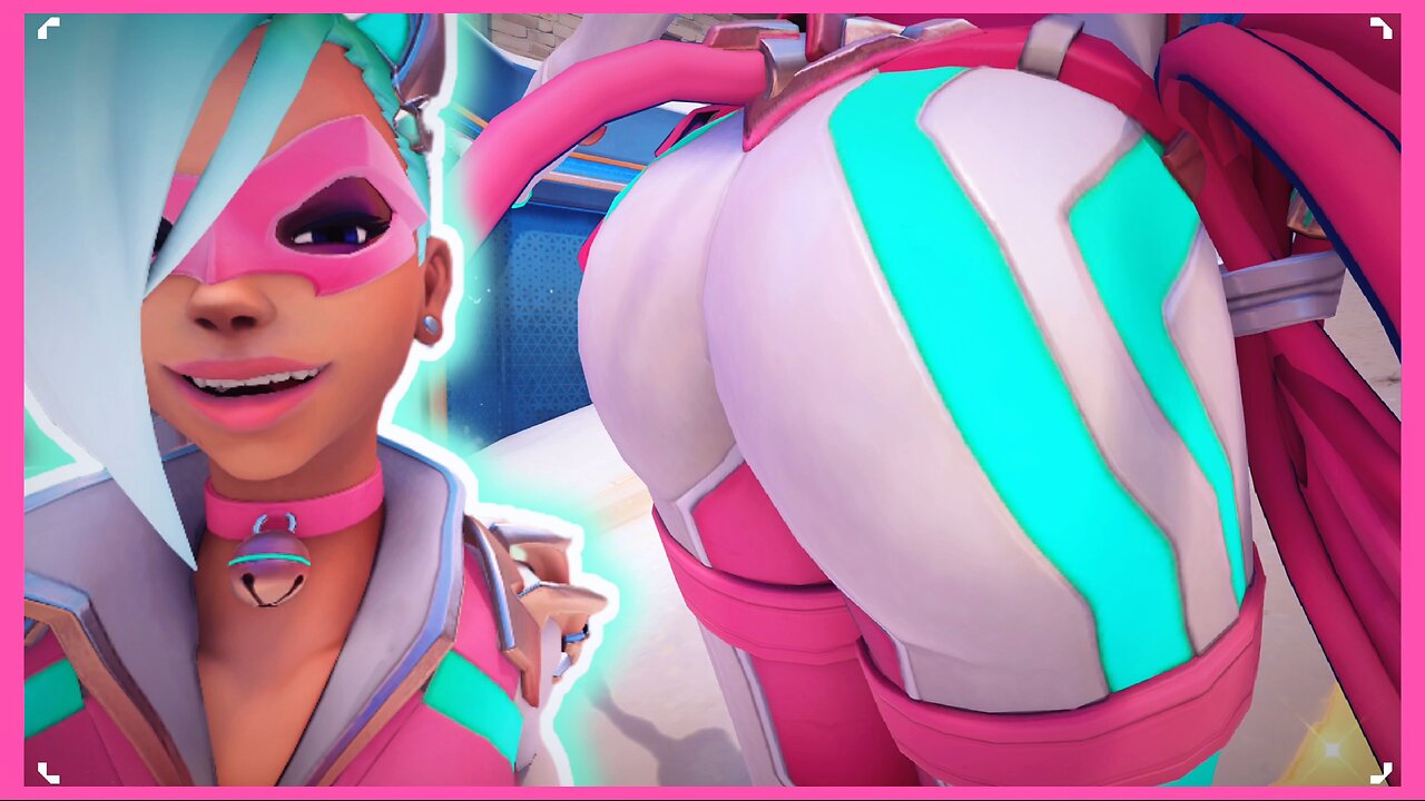 🤍Sexy Neon Cat Sombra Thicc Ass Pics in Game | Overwatch 2 (18+)❤️
