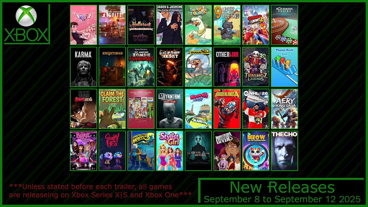 New Xbox Games for September 8 to September 12 2025