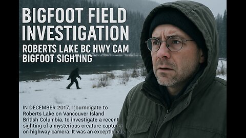 Bigfoot Field Investigation- Roberts Lake BC Hwy Cam Bigfoot Sighting. (December 14 2017).