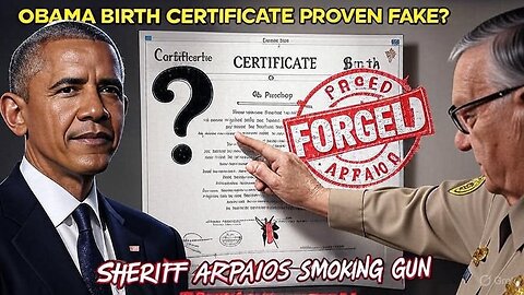 🚨 BIRTH CERTIFICATE FRAUD: Sheriff Arpaio Reveals OBAMA ELIGIBILITY PROOF! #DeepState