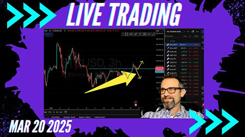 $BITCOIN $TRUMP/Saylor Talk Today! Live Trading 3/20/2025 $Crypto, $Forex, $Stocks, $Gold $Silver