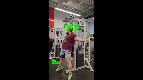 185lbs Pec Deck (Lite) #fitness #shorts #chest 💪