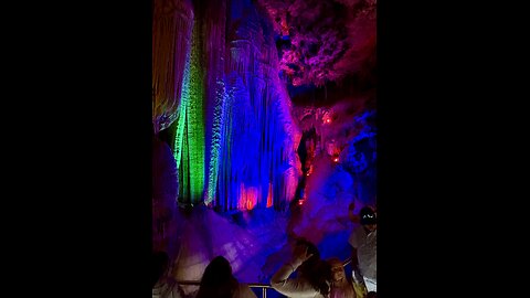 Patriotic Light Show at Meramec Caverns