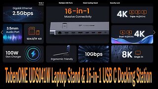 TobenONE 16-in-1 Laptop Docking Station