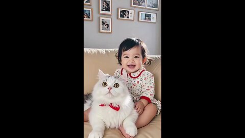 Cutest Duo EVER! Baby & Cat's Happy Place!