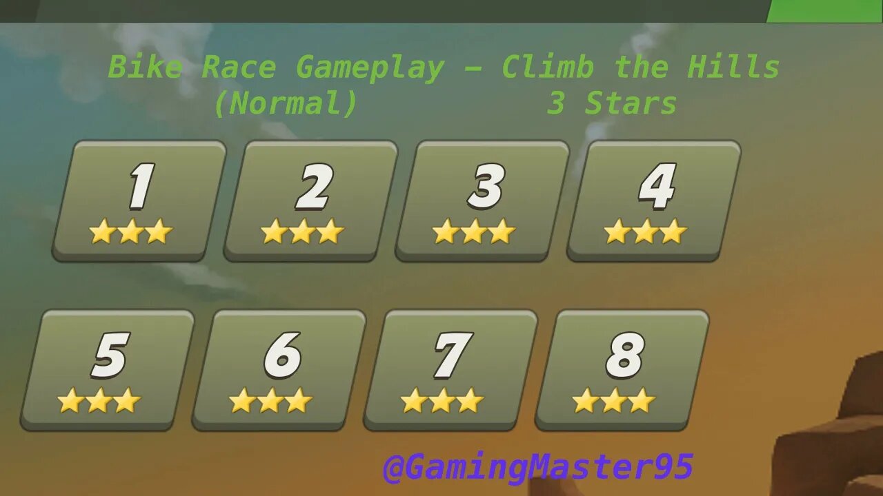 Bike Race Gameplay - Climb the Hills (Normal)