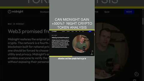 Can Midnight Gain +500%? 🤩 NIGHT Crypto Token Analysis