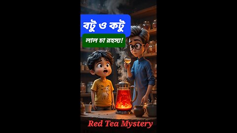 বটু ও কটু: লাল চা রহস্য! | Bengali Funny Cartoon Short | Red Tea Mystery 😂🎒