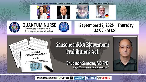 JOSEPH SANSONE, PhD: Sansone mRNA Bioweapons Prohibitions Act