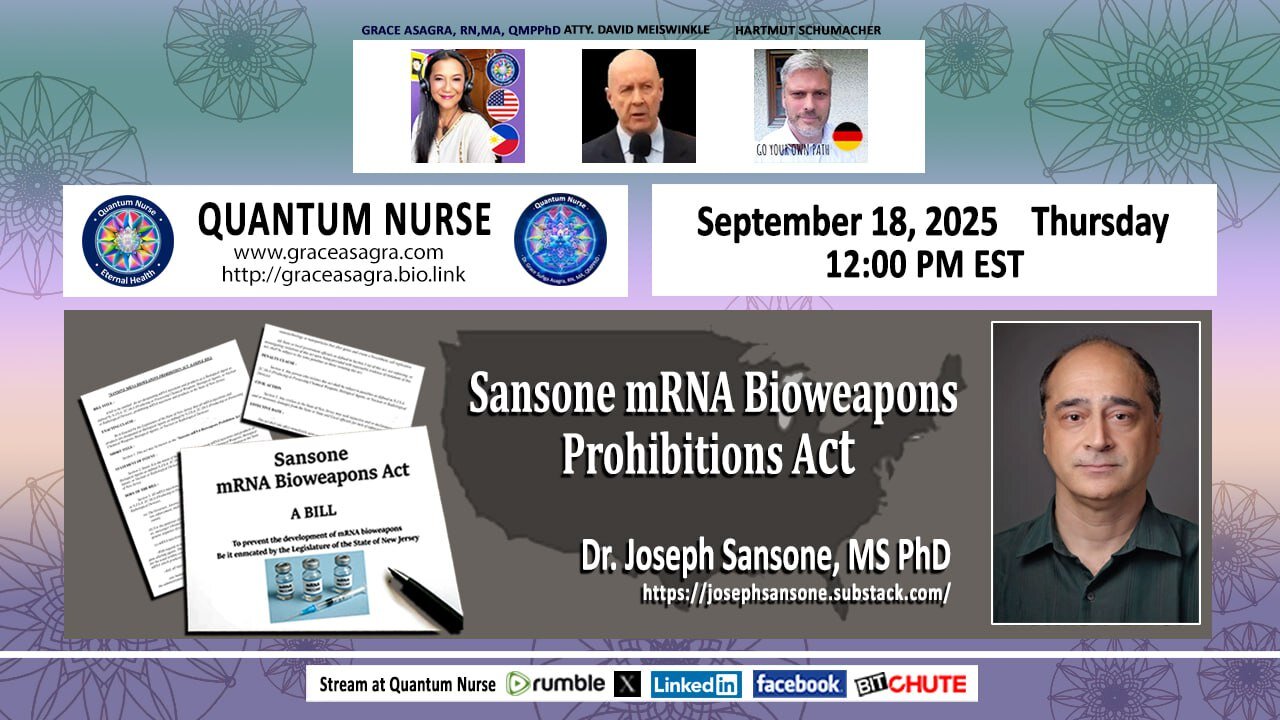 JOSEPH SANSONE, PhD: Sansone mRNA Bioweapons Prohibitions Act