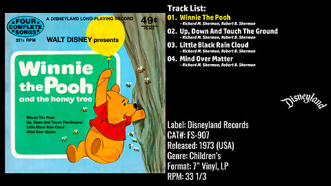 Various Artists – Winnie The Pooh & The Honey Tree (Full Record) – 1973 – CAT.# FS–907