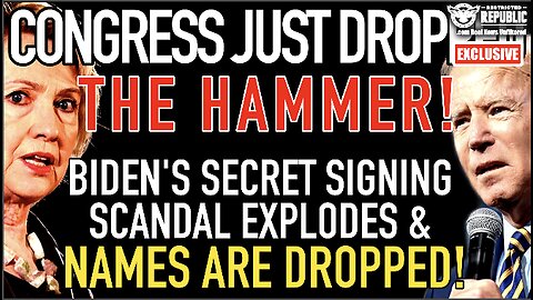 Congress JUST Dropped The Hammer! Biden’s Secret Signing Scandal Explodes & Names Are Dropped!
