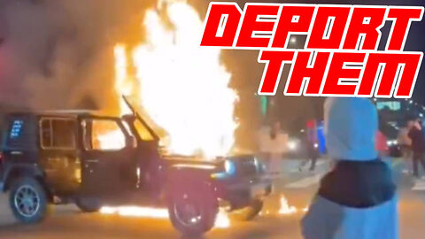 LA Rioters Almost Blow Themselves Up Burning a Jeep