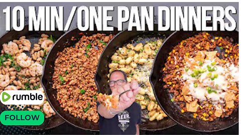 🍳🔥 4 Delicious ONE-PAN Dinners in Under 10 Minutes! ⏱️😋 | SAM THE COOKING GUY