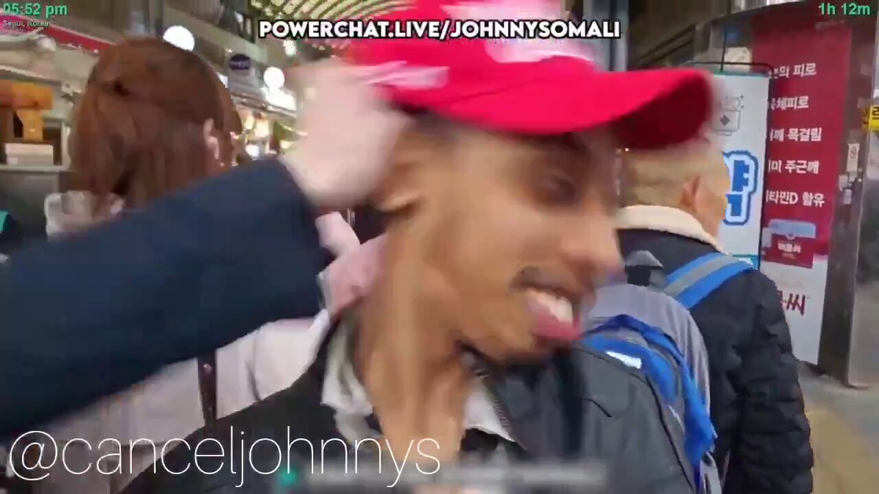 Johnny Somali gets punched in the head by angry Korean, calls him "Filthy N".